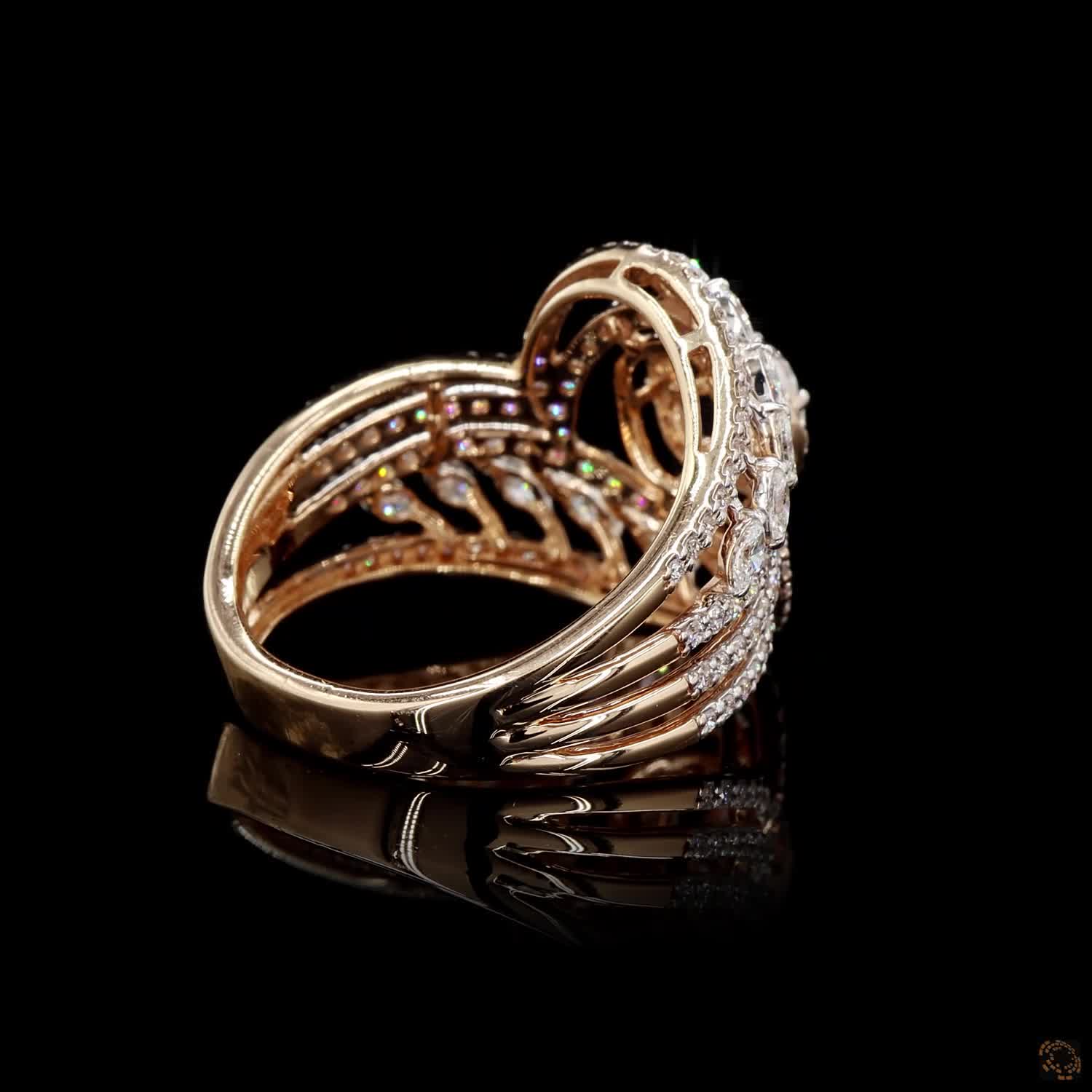 Diamond Ring in 18KT Yellow Gold