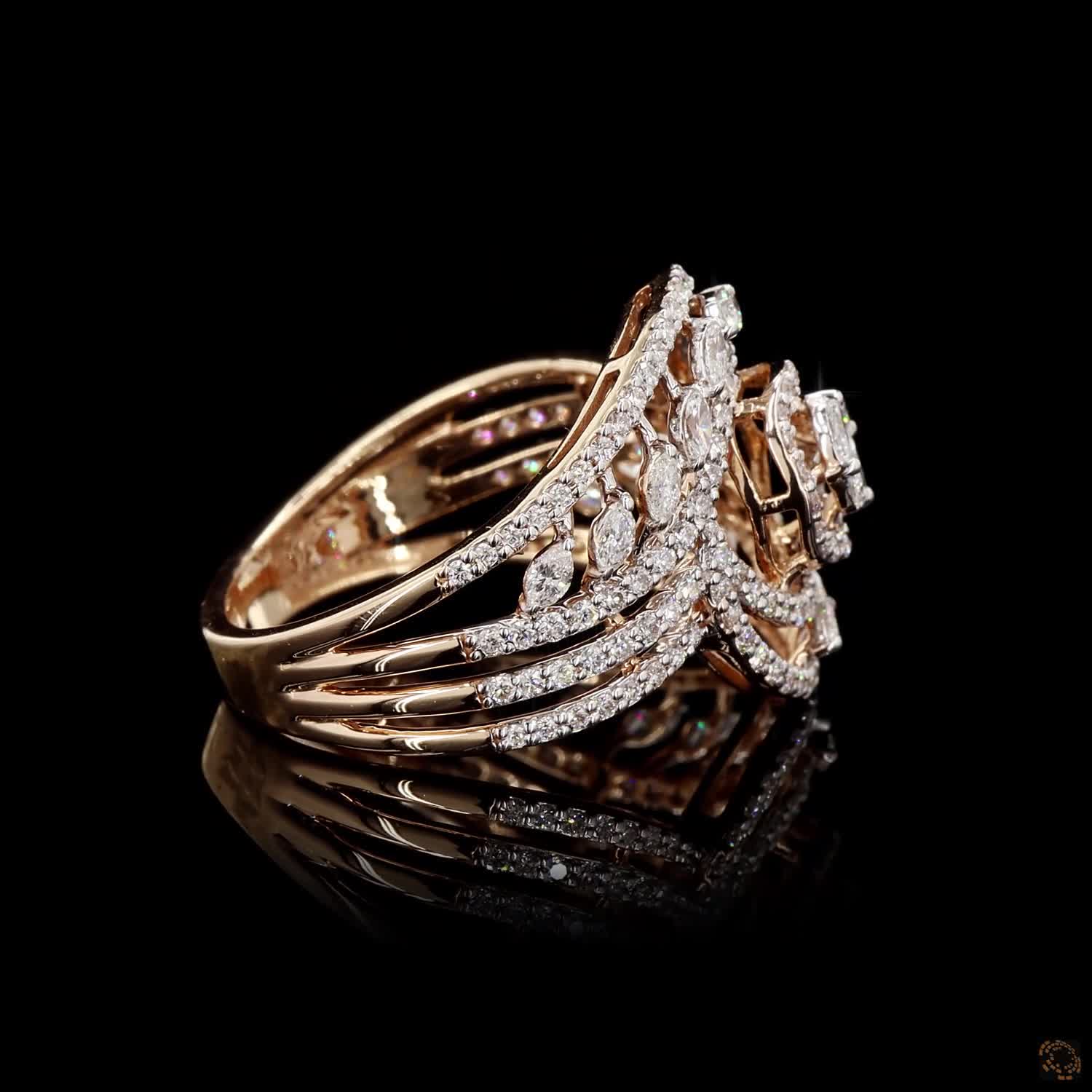 Diamond Ring in 18KT Yellow Gold