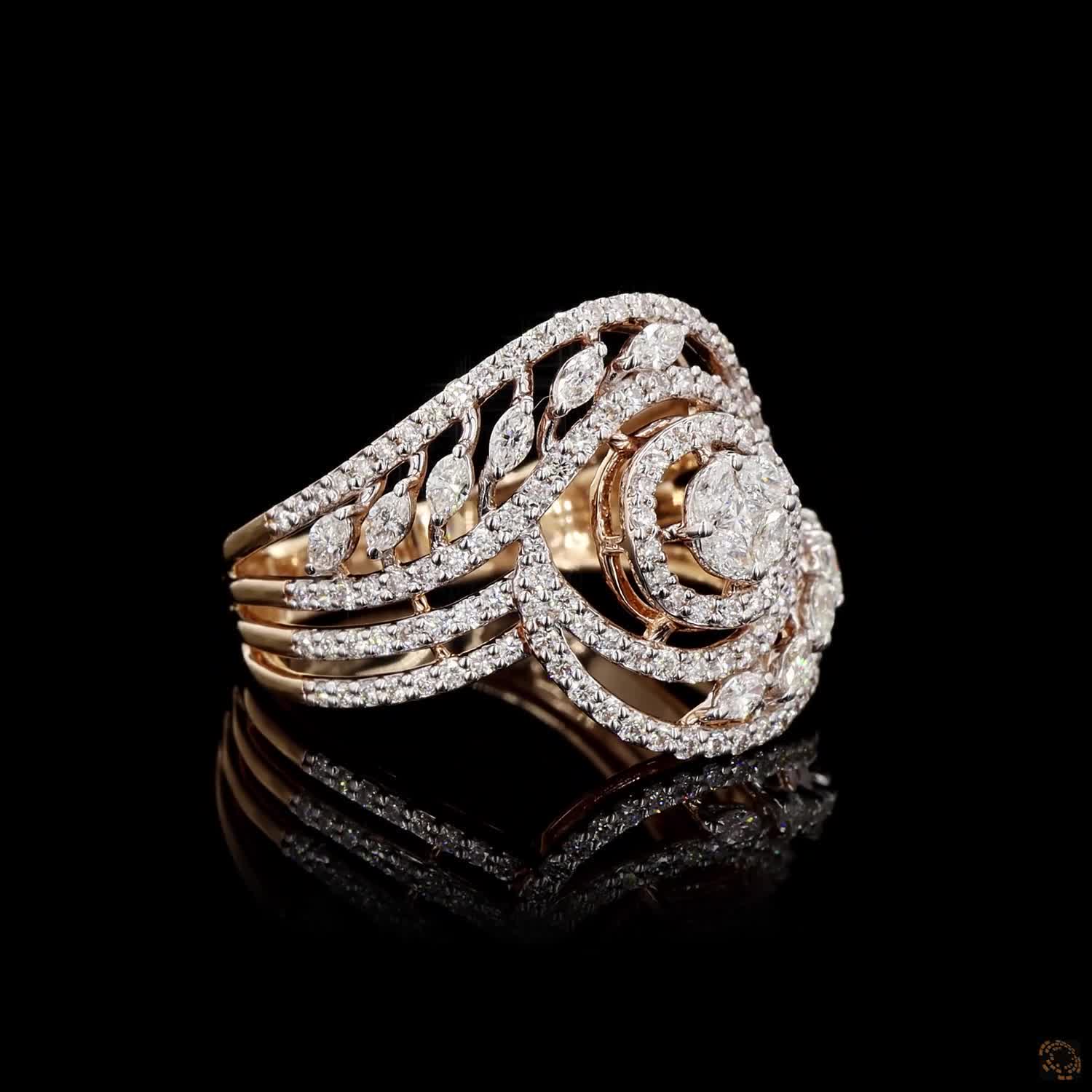 Diamond Ring in 18KT Yellow Gold