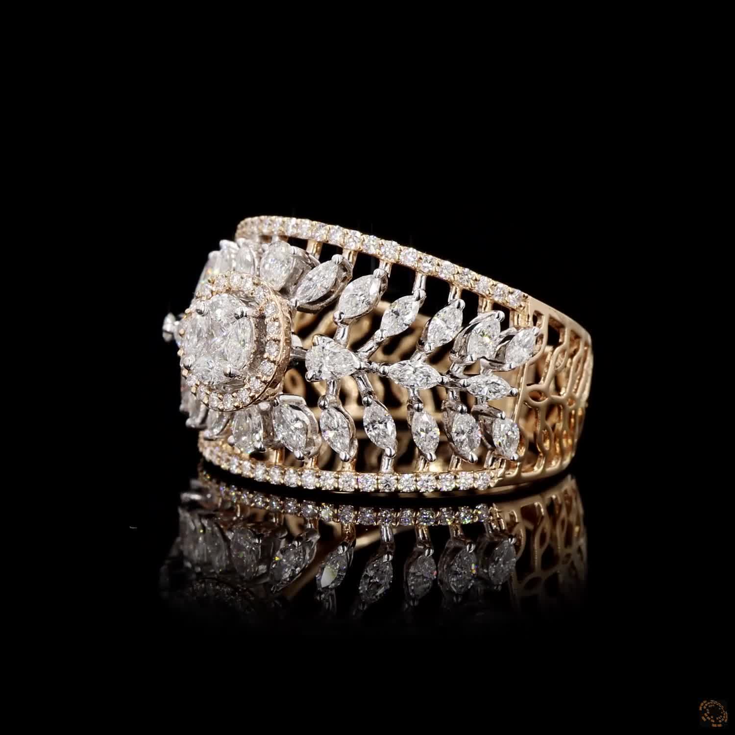 Diamond Ring in 18KT Yellow Gold