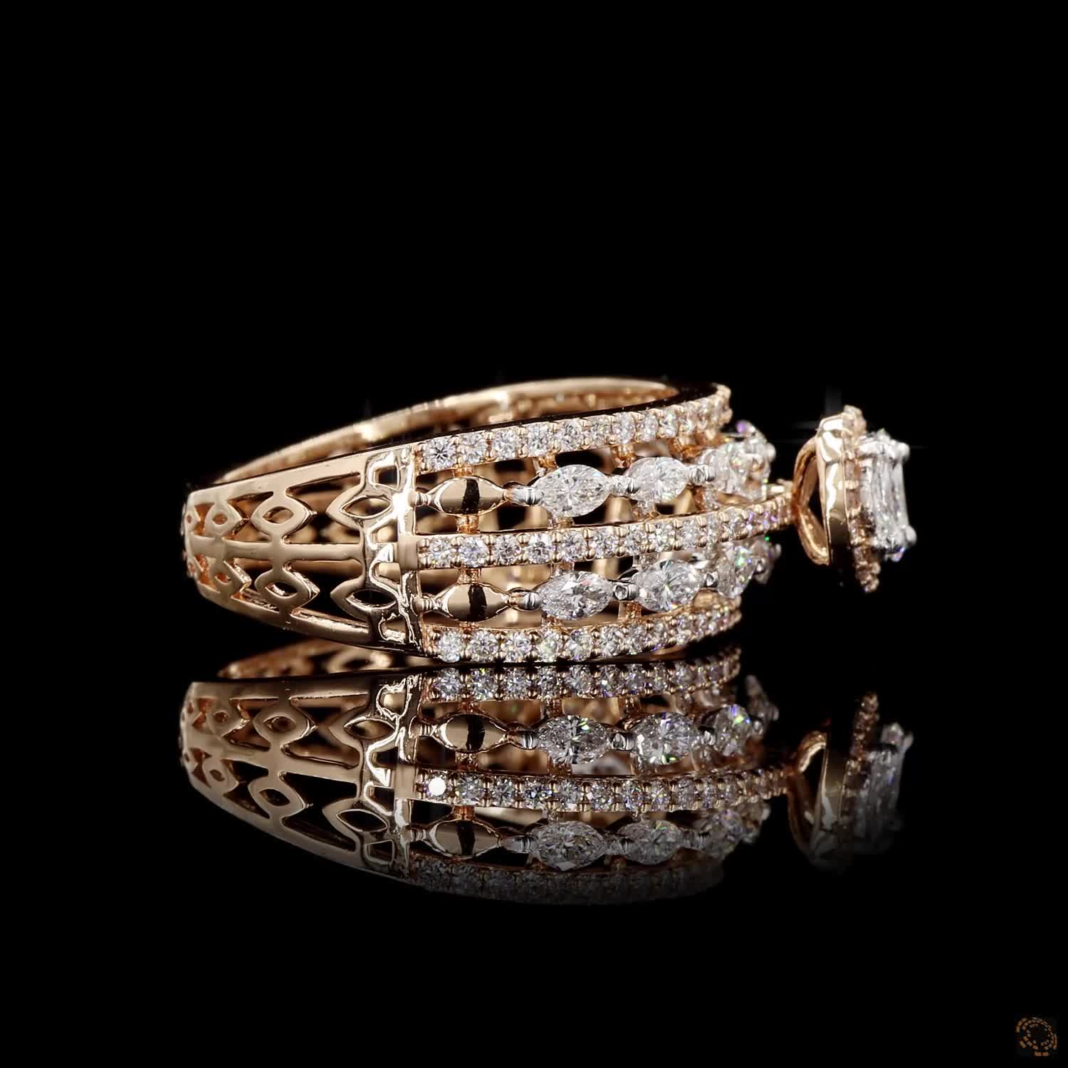 Diamond Ring in 18KT Rose Gold