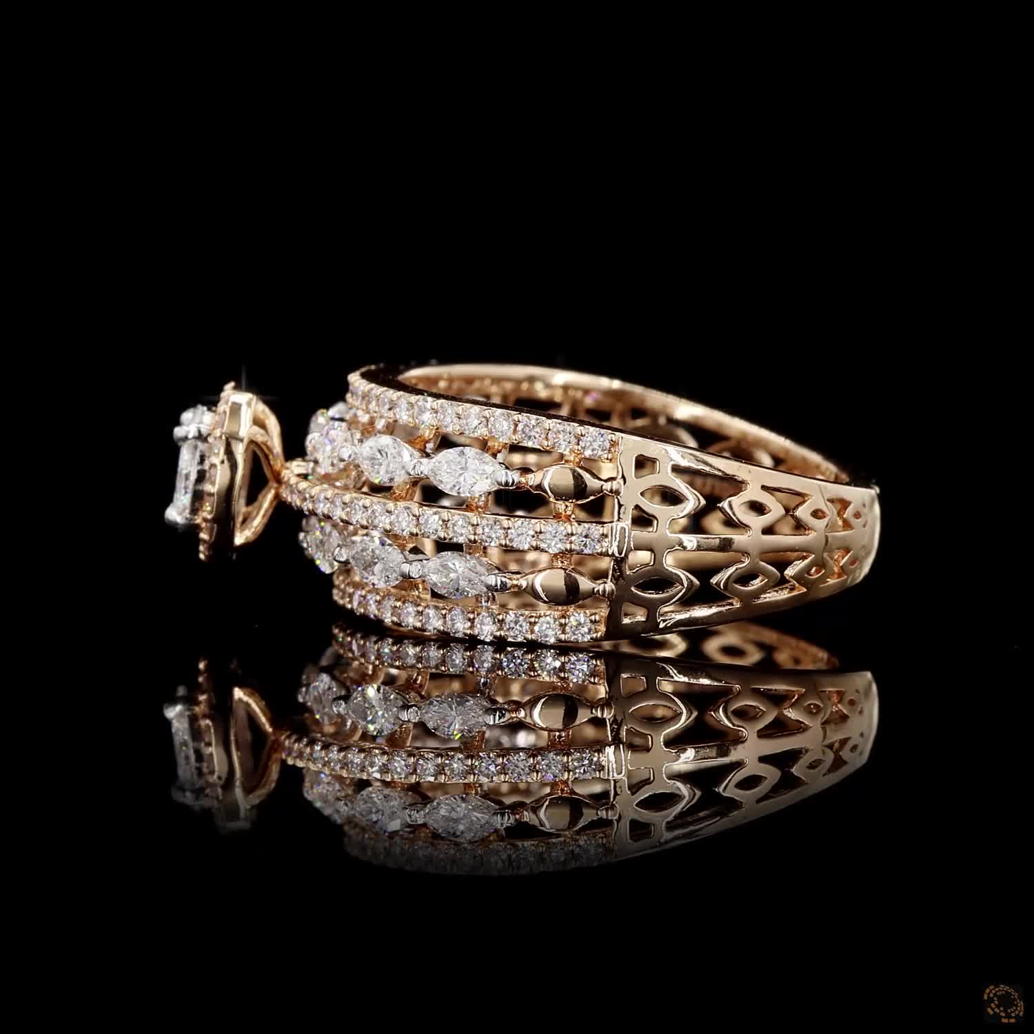 Diamond Ring in 18KT Rose Gold