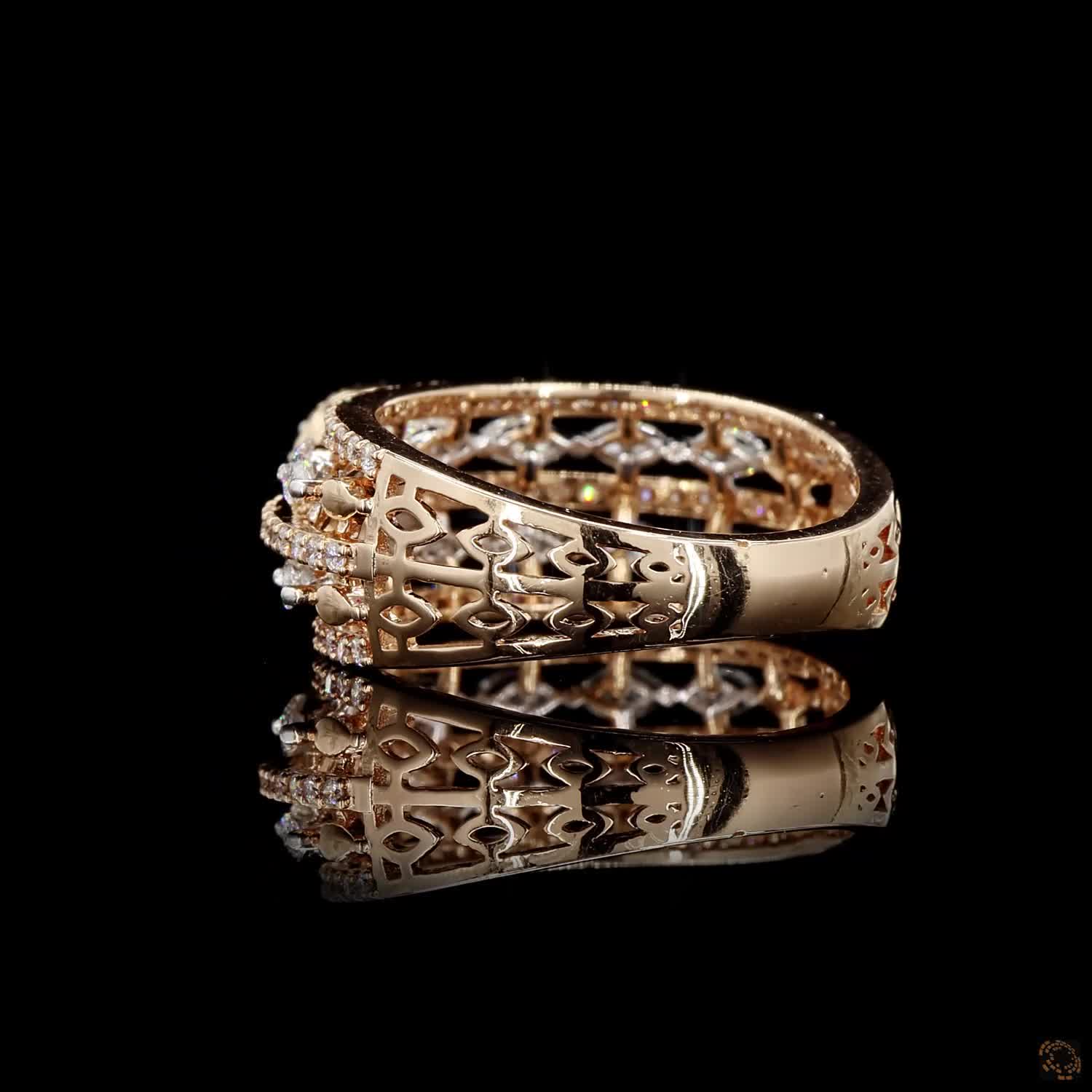 Diamond Ring in 18KT Rose Gold