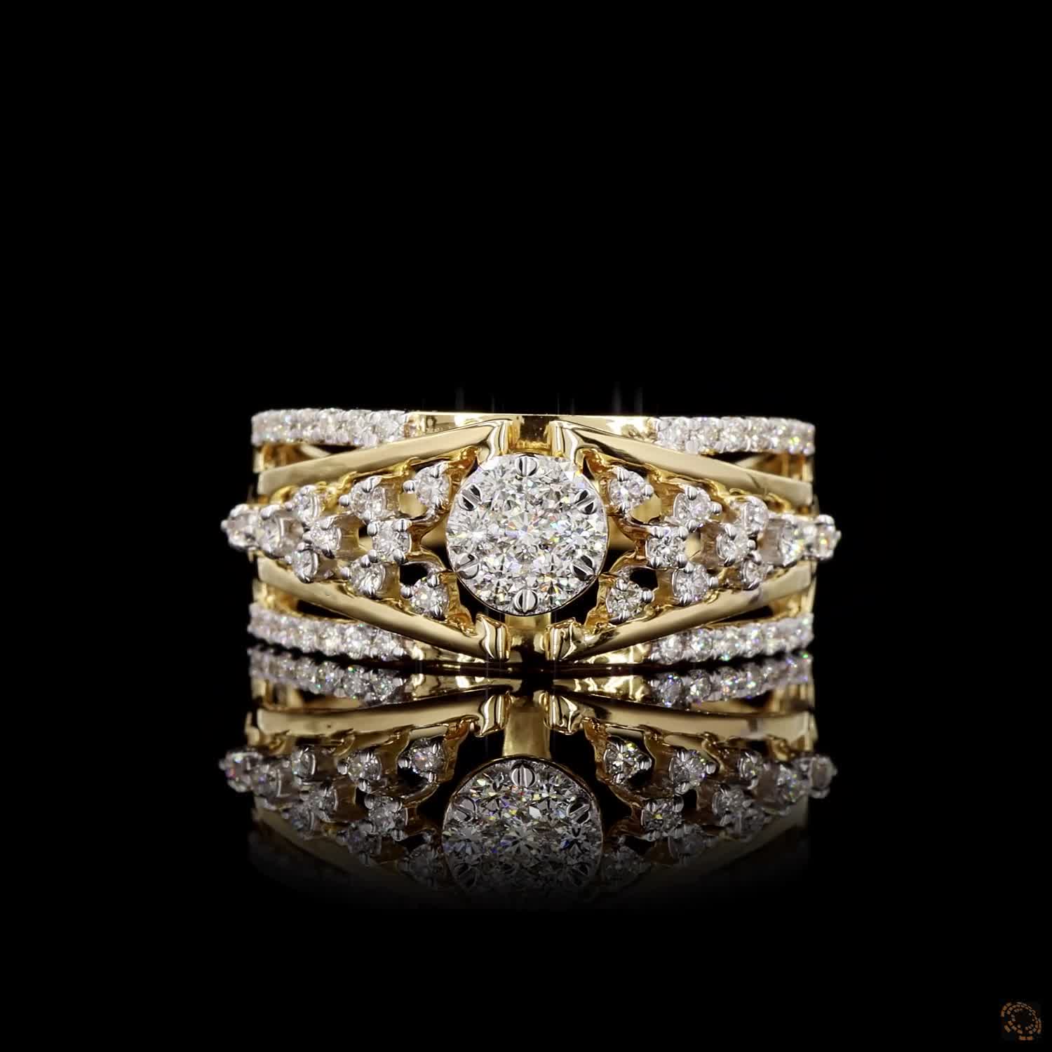Diamond Ring in 18KT Yellow Gold