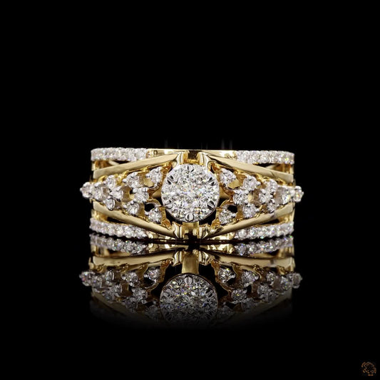 Diamond Ring in 18KT Yellow Gold