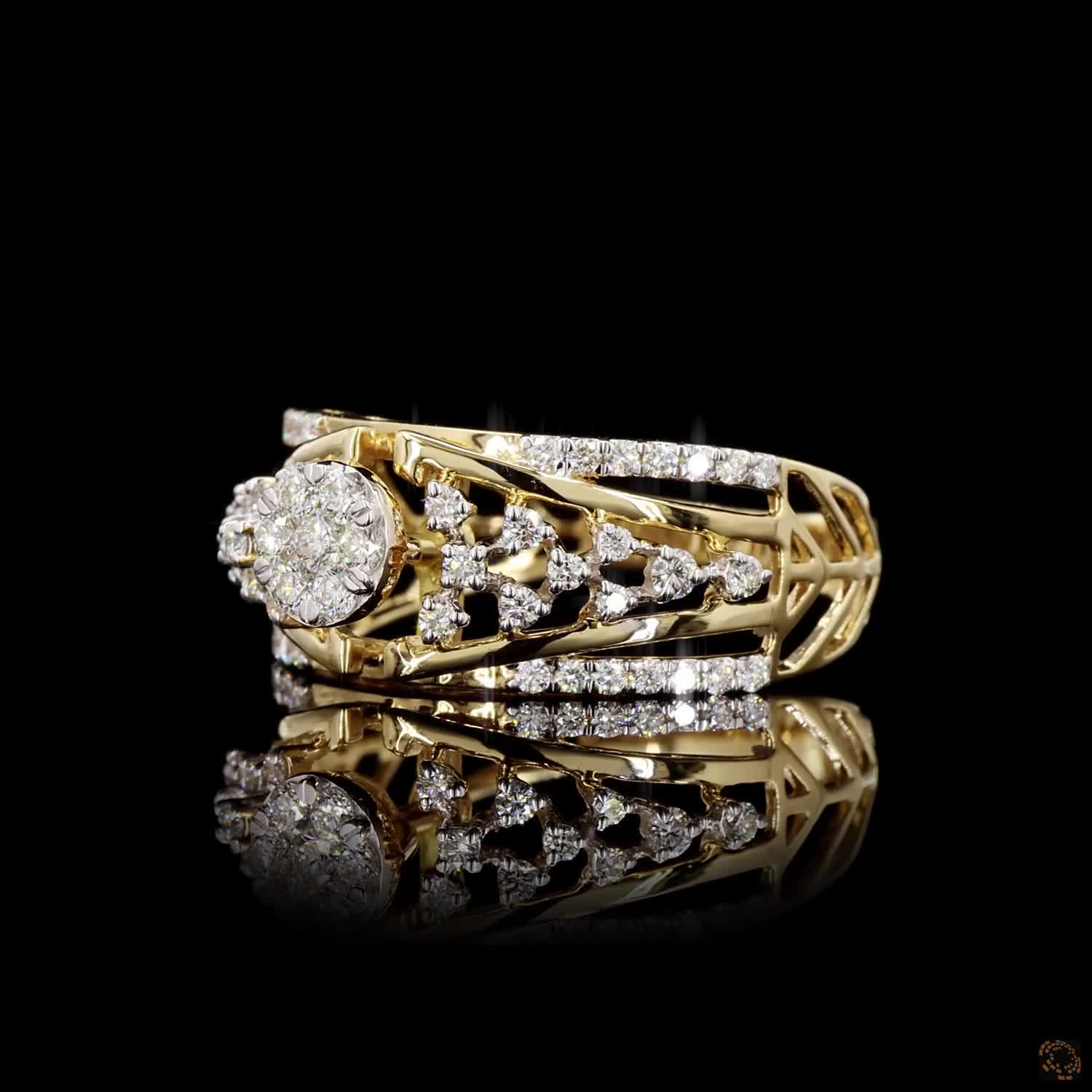 Diamond Ring in 18KT Yellow Gold