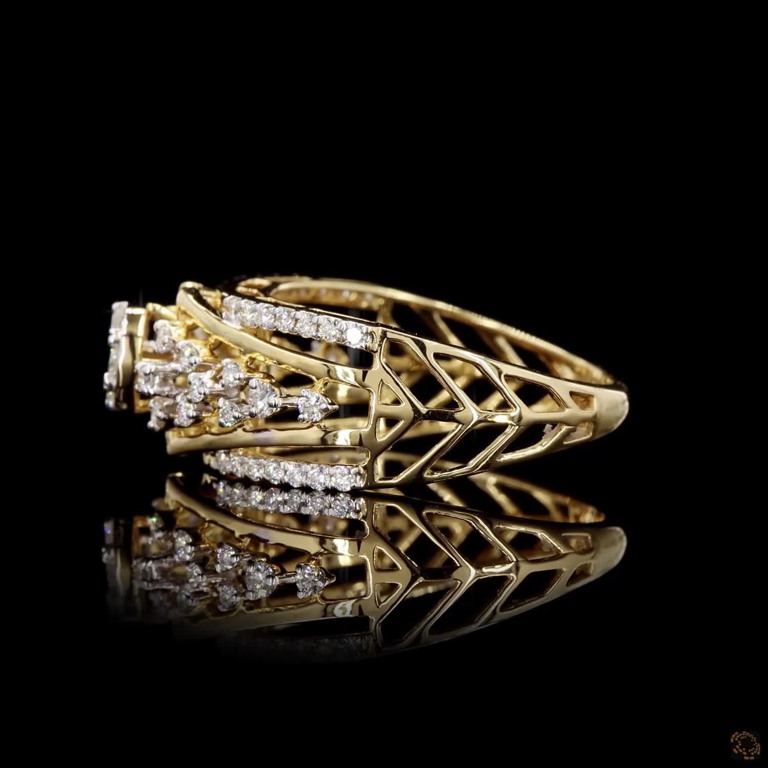 Diamond Ring in 18KT Yellow Gold