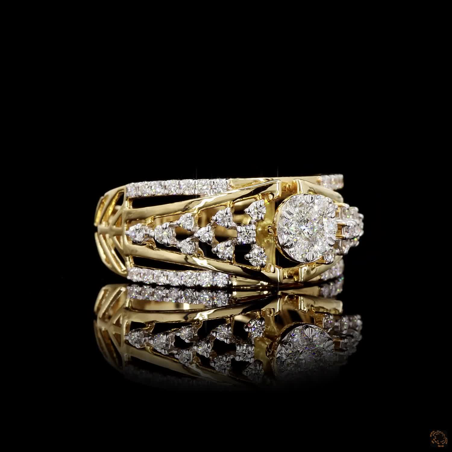 Diamond Ring in 18KT Yellow Gold
