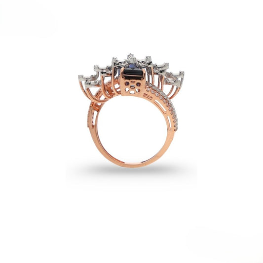 Elegant Sapphire Cocktail Diamond Ring