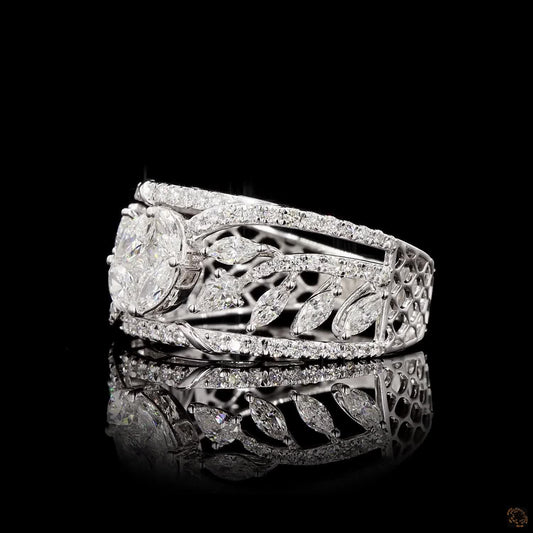 Diamond Ring in 18KT White Gold