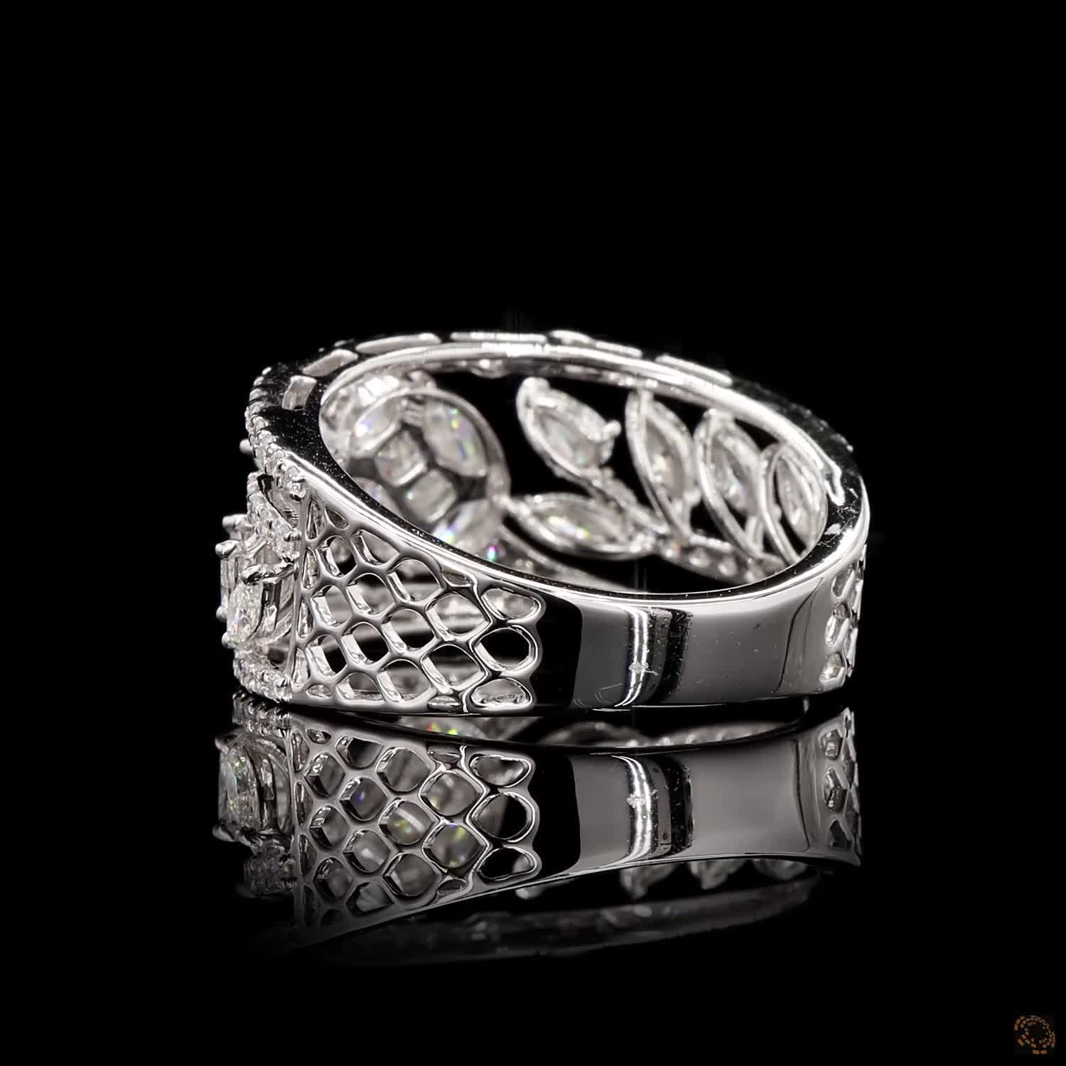 Diamond Ring in 18KT White Gold