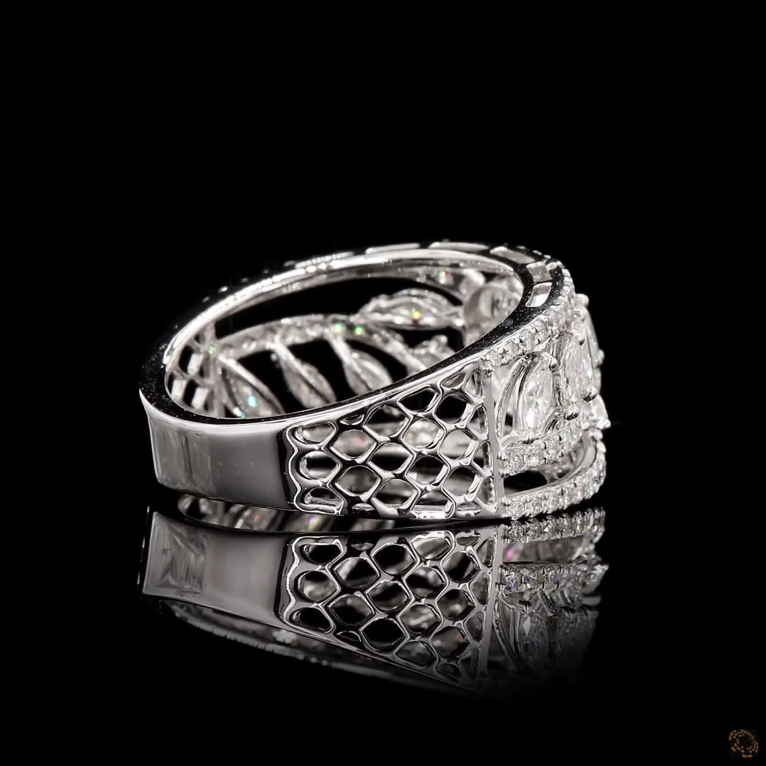 Diamond Ring in 18KT White Gold