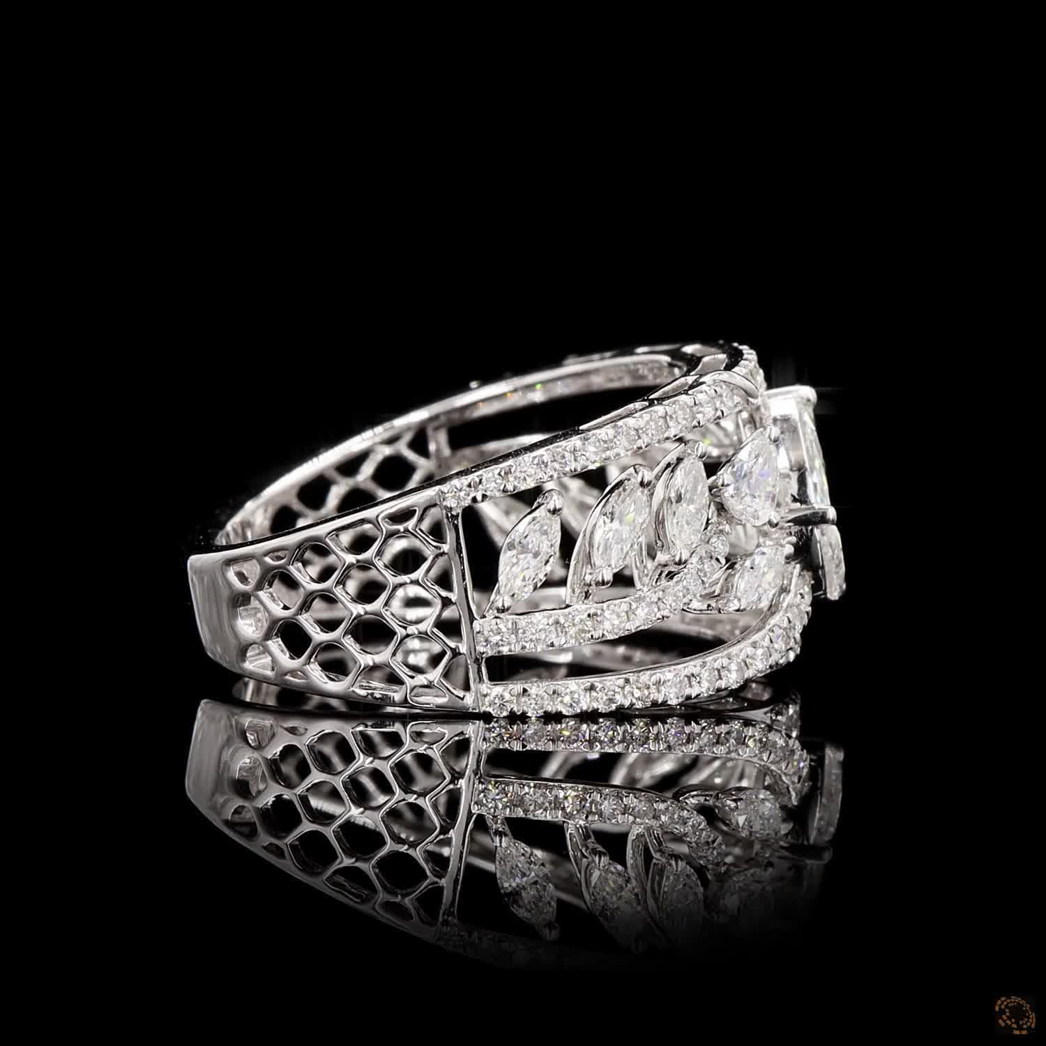 Diamond Ring in 18KT White Gold