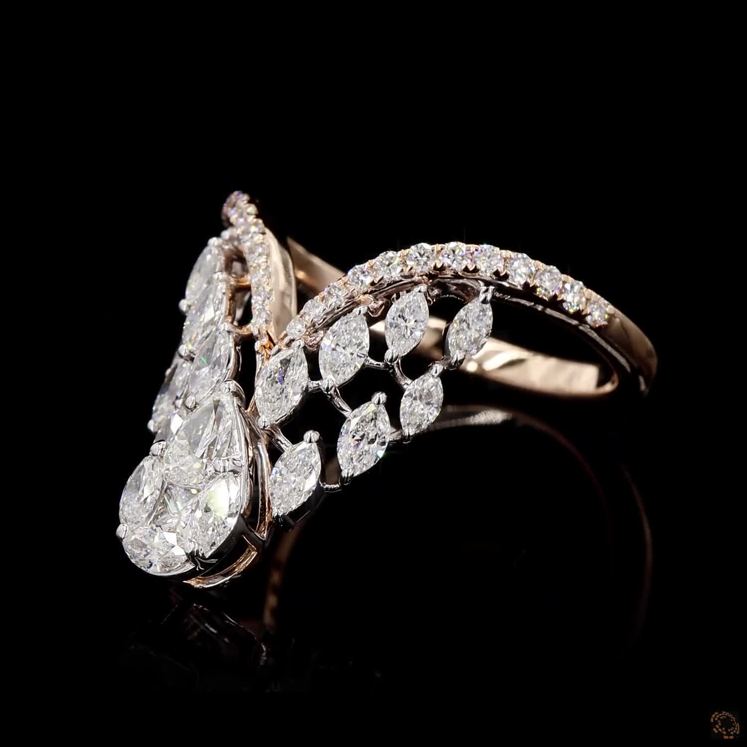 Diamond Ring in 18KT Yellow Gold
