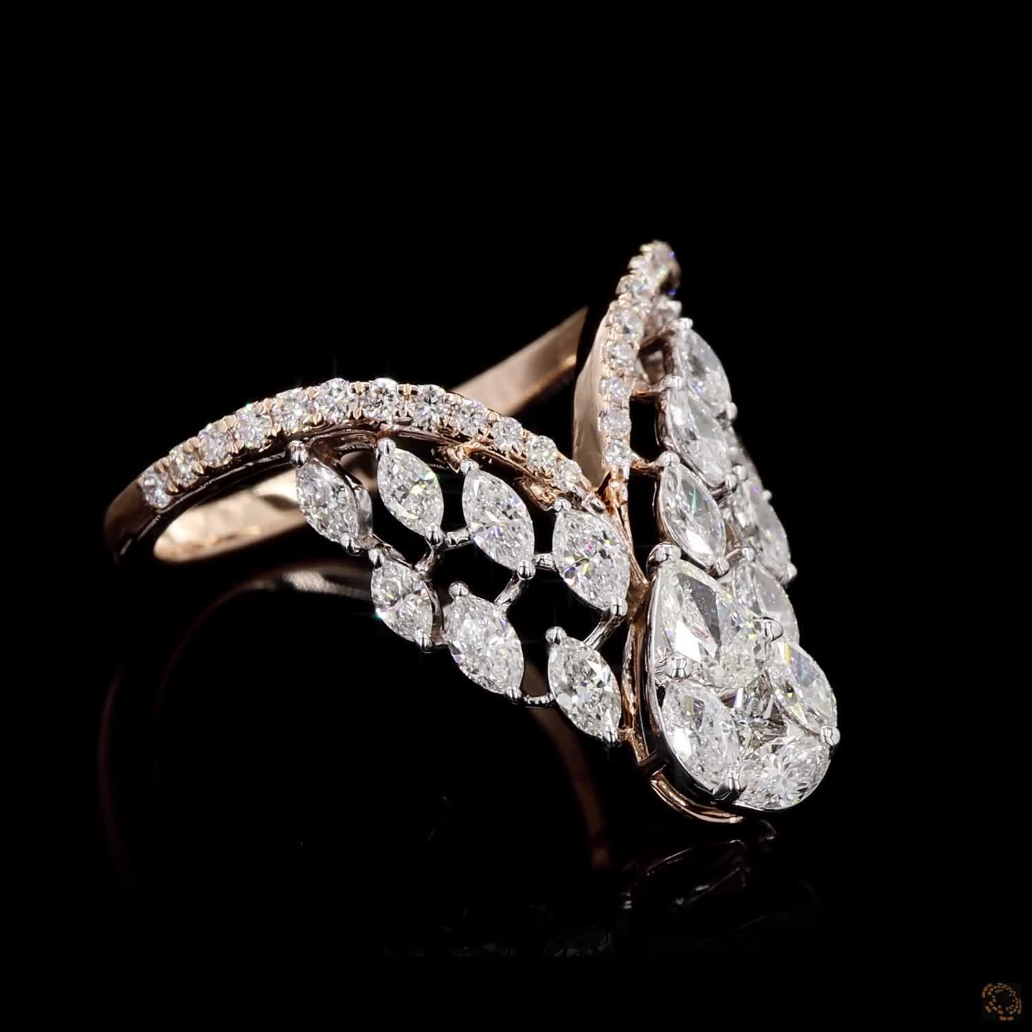 Diamond Ring in 18KT Yellow Gold