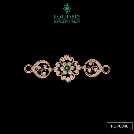 Emerald Diamond Side Piece in 18KT Rose Gold