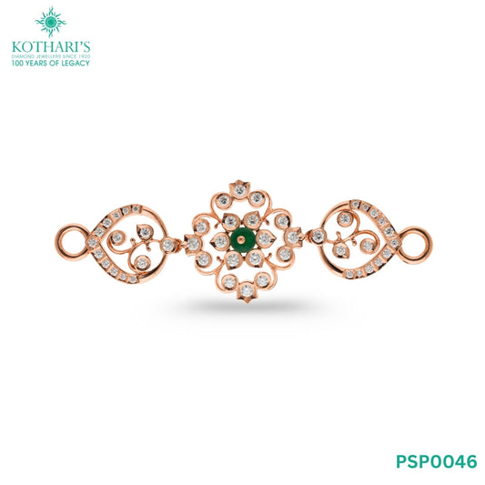 Emerald Diamond Side Piece in 18KT Rose Gold
