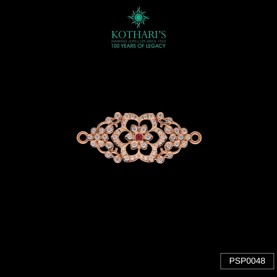 Ruby Diamond Side Piece in 18KT Rose Gold