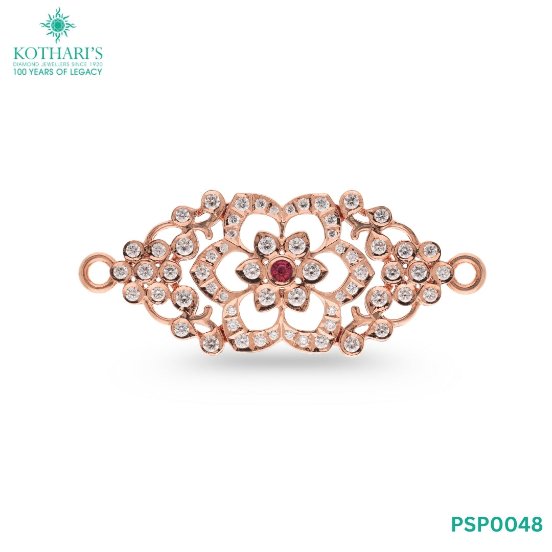 Ruby Diamond Side Piece in 18KT Rose Gold