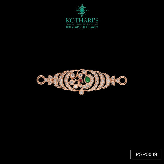 Emerald & Ruby Diamond Side Piece in 18KT Rose Gold