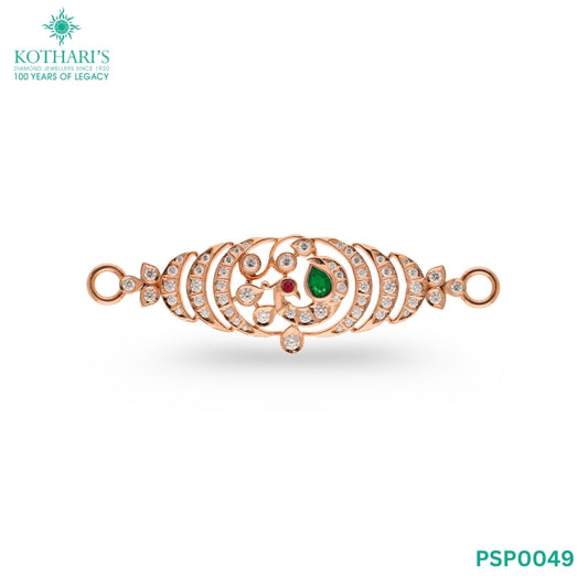 Emerald & Ruby Diamond Side Piece in 18KT Rose Gold