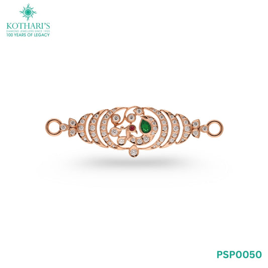 Emerald & Ruby Diamond Side Piece in 18KT Rose Gold
