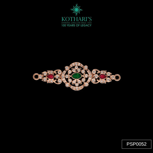 Emerald & Ruby Diamond Side Piece in 18KT Rose Gold