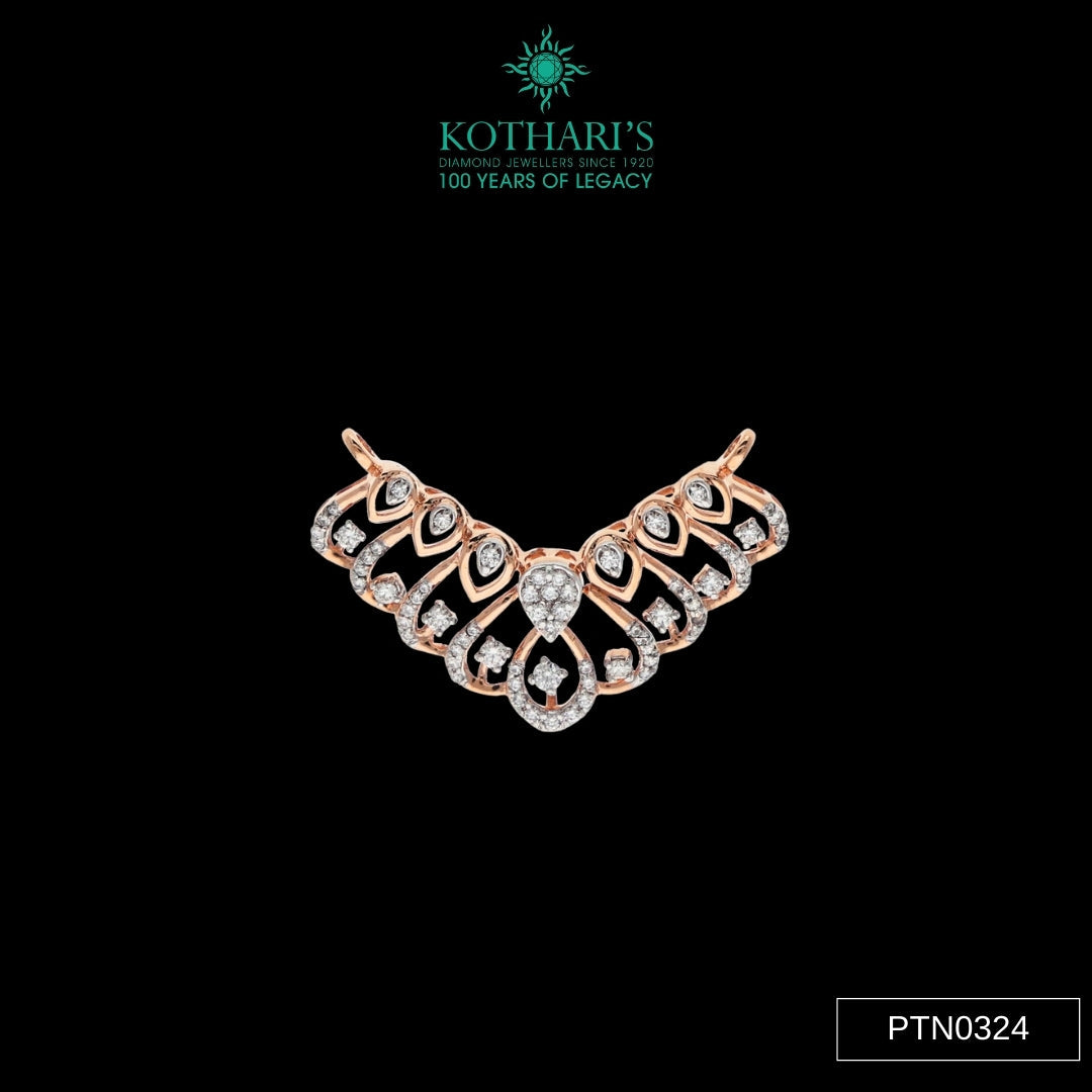 Diamond Pendant in 18KT Rose Gold