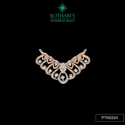 Diamond Pendant in 18KT Rose Gold