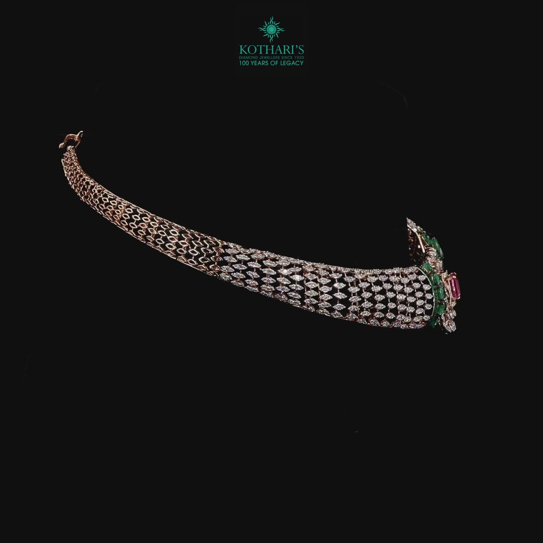 Emerald & Pink Diamond Necklace