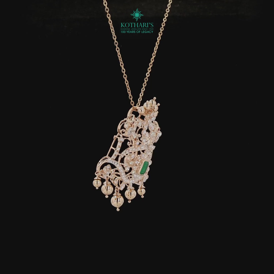Emerald & Ruby Diamond Pendant