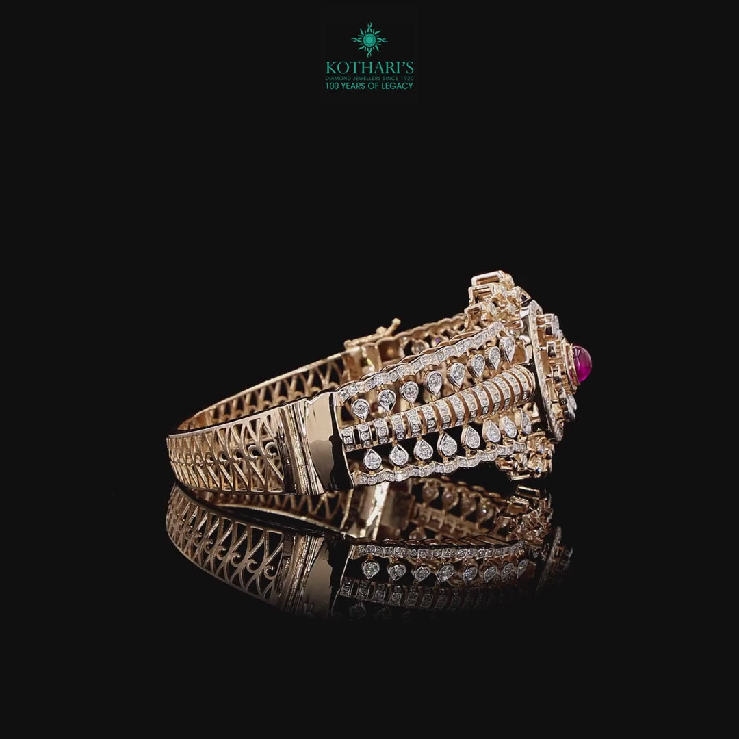 Ruby Diamond Bracelet in 18KT Rose Gold