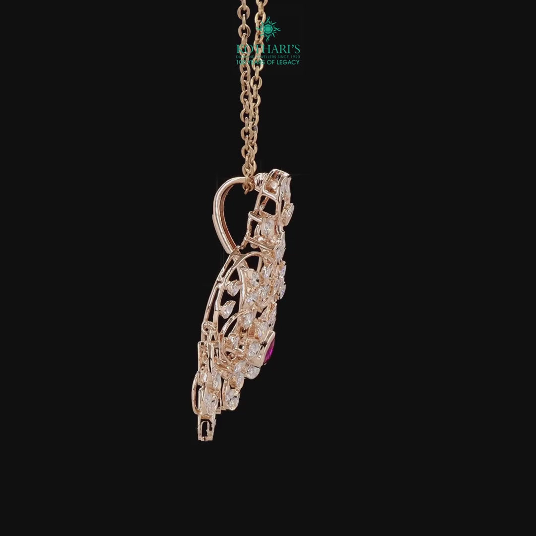Ruby Diamond Pendant
