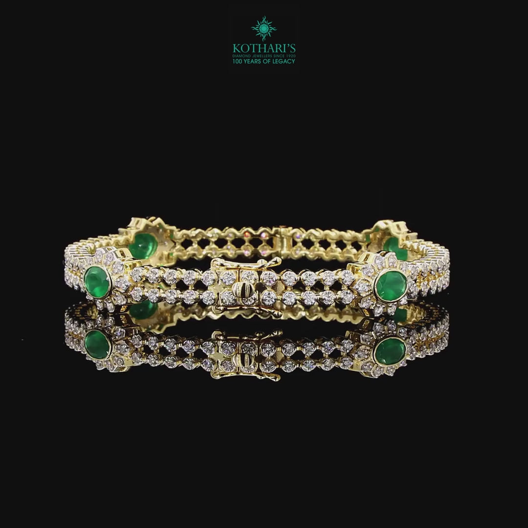 Emerald Diamond Bangles