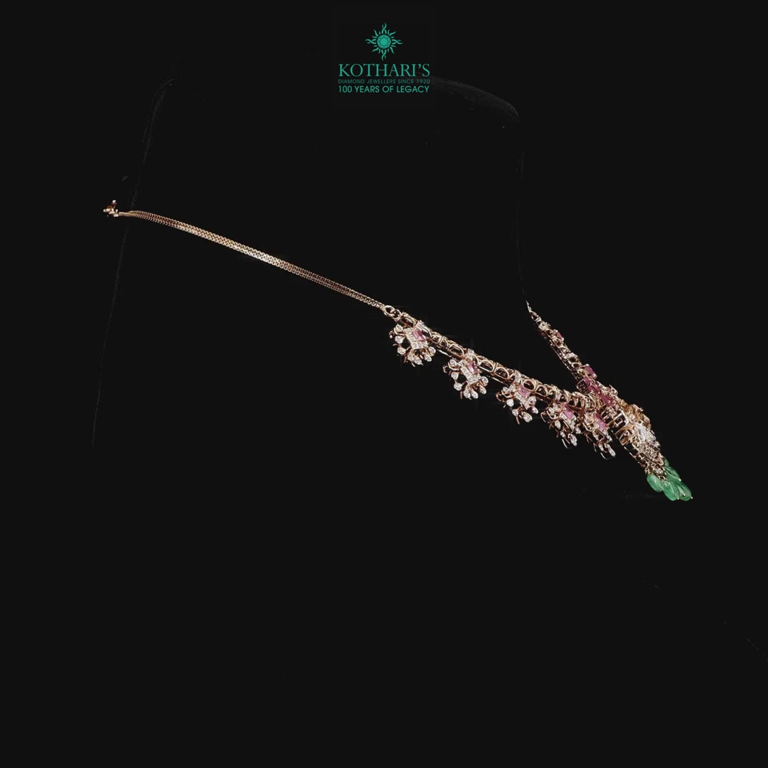 Emerald Beads & Ruby Diamond Necklace