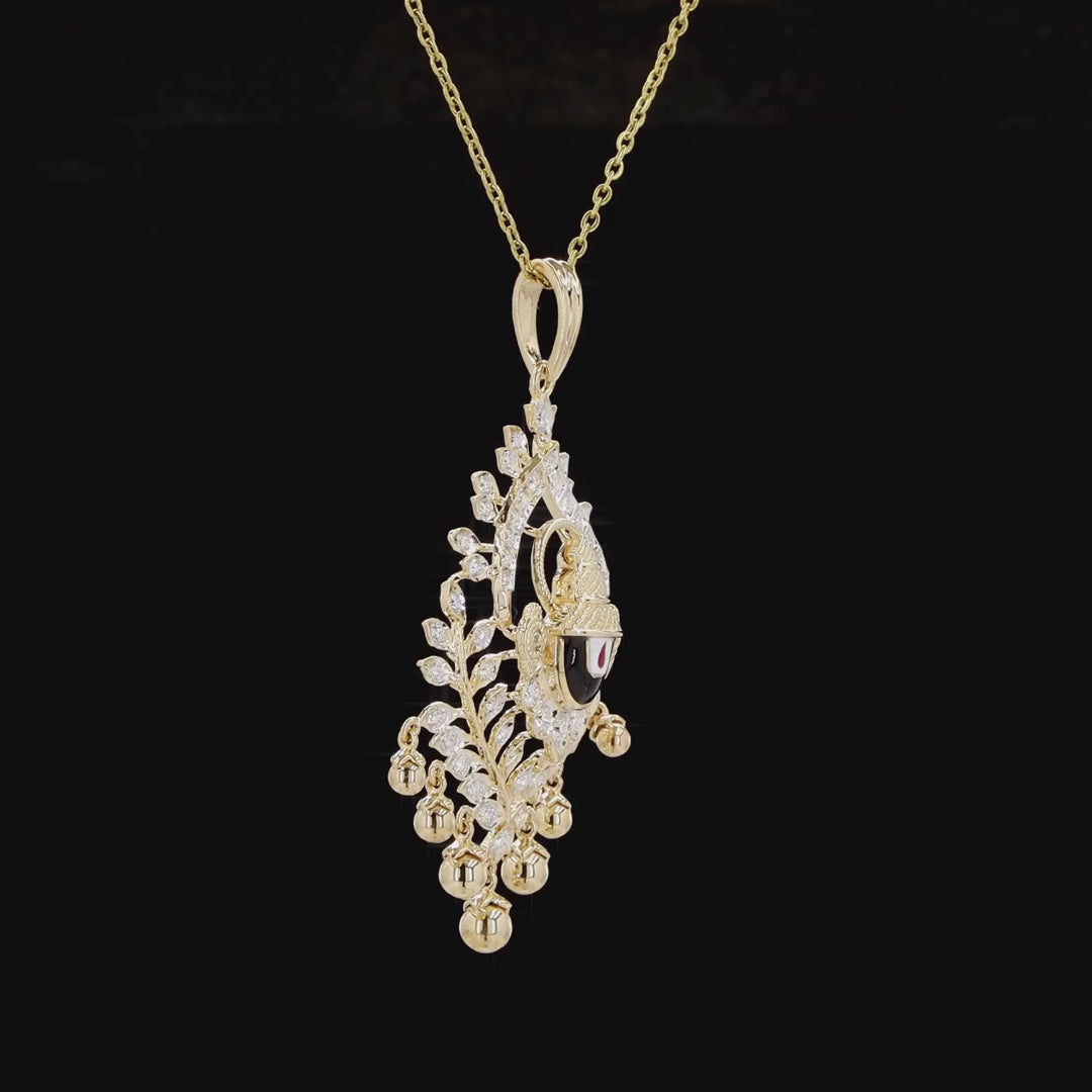 Divine Diamond Pendant in 18KT Yellow Gold