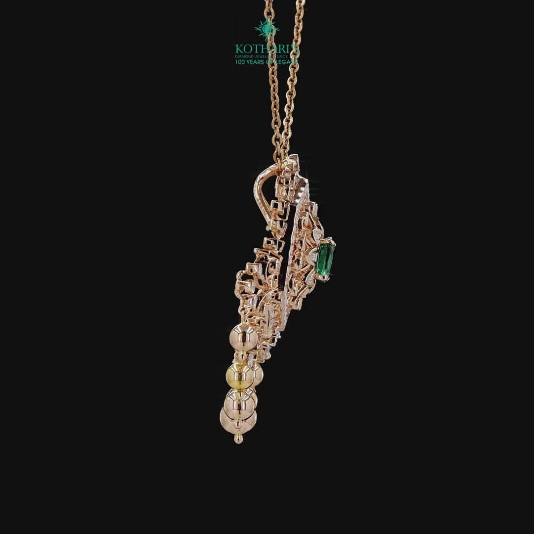 Emerald & Ruby Diamond Pendant