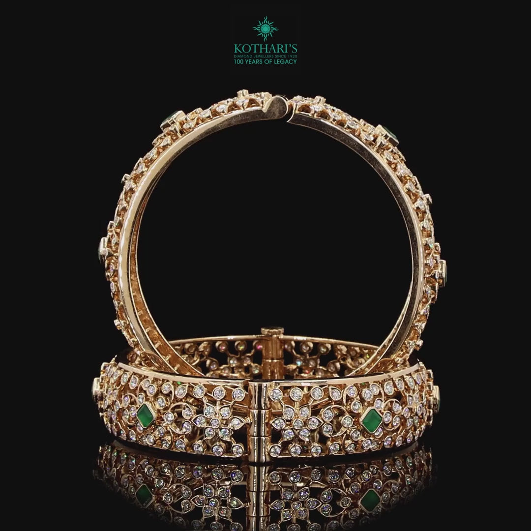 Emerald Diamond Bangles