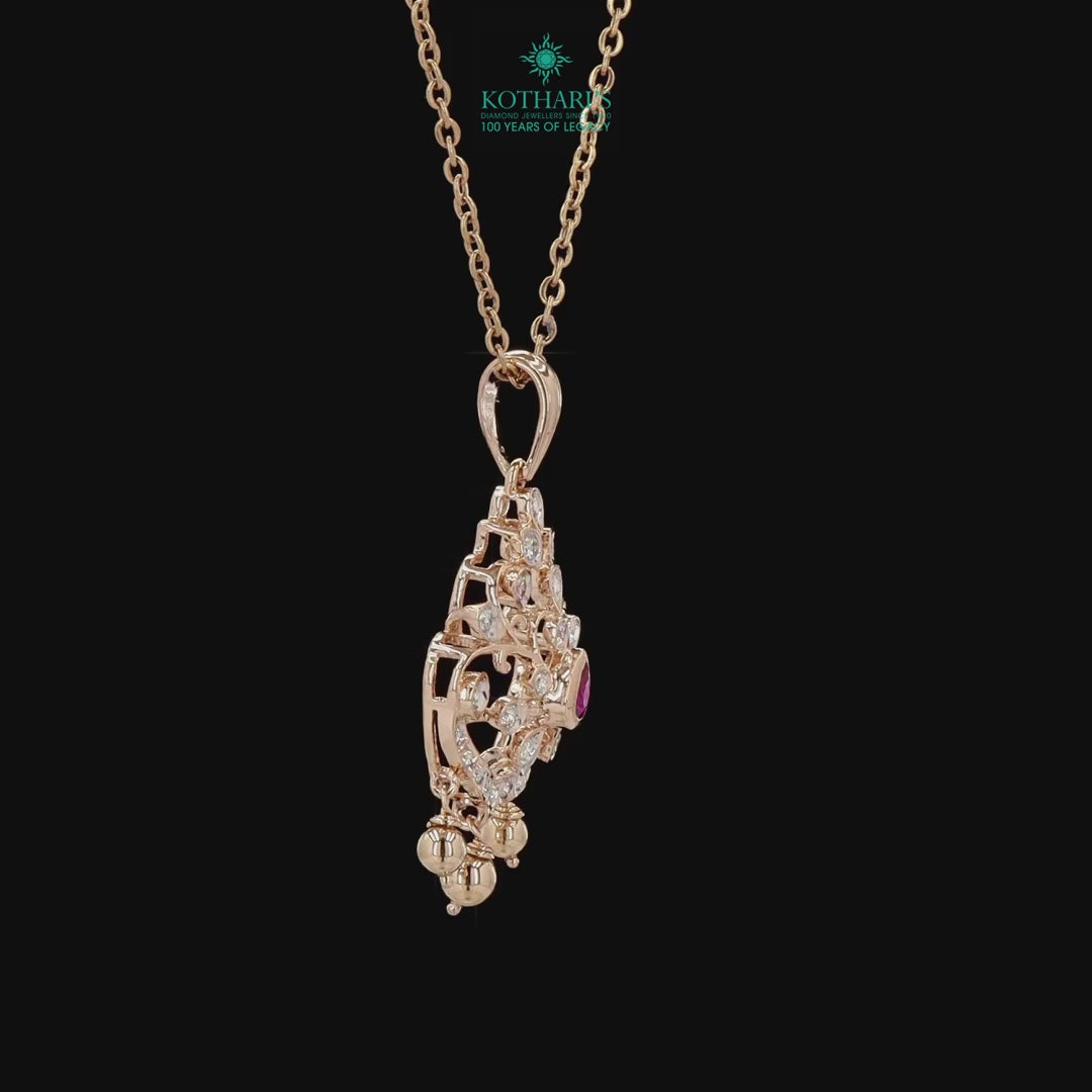 Ruby Diamond Pendant