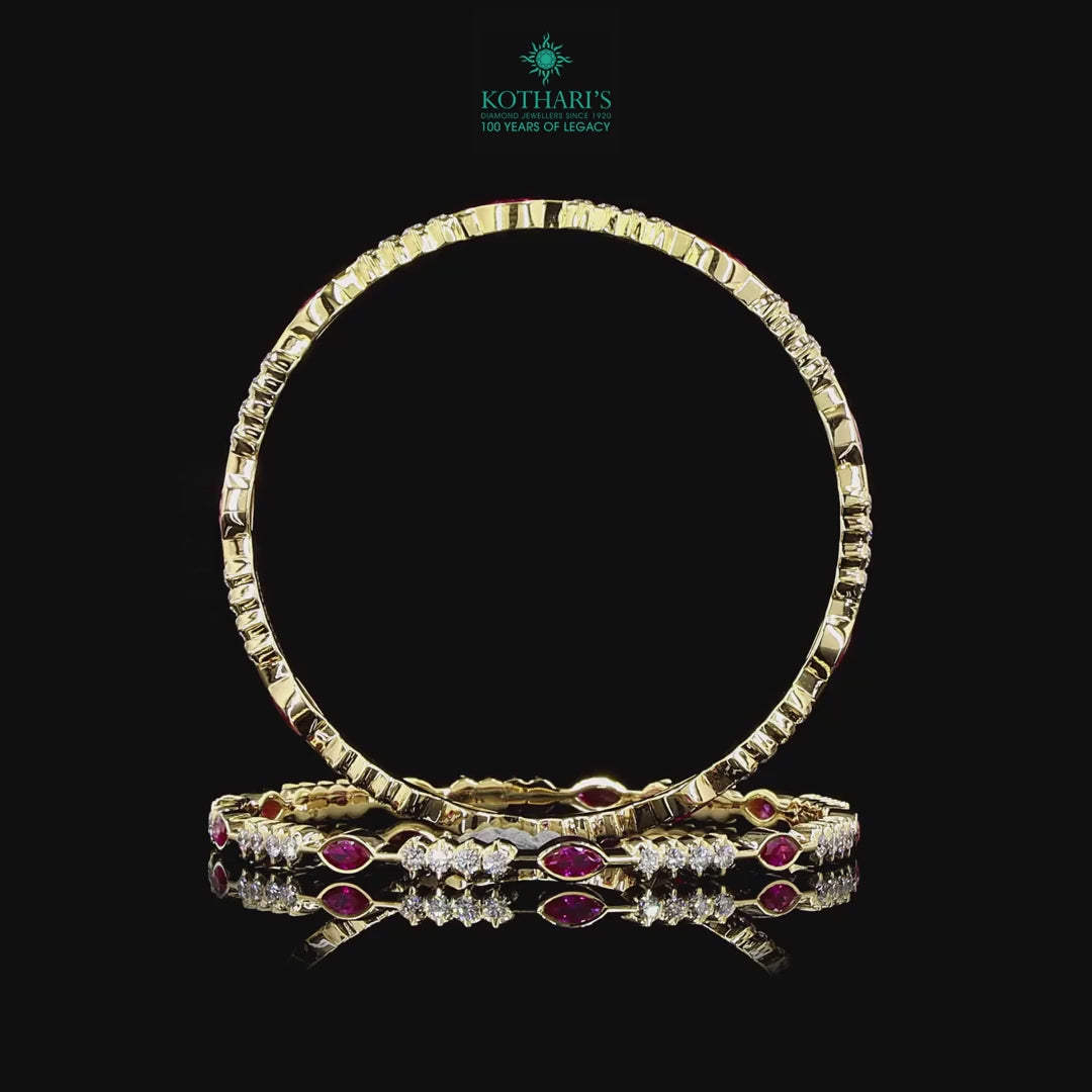 Ruby Diamond Bangles