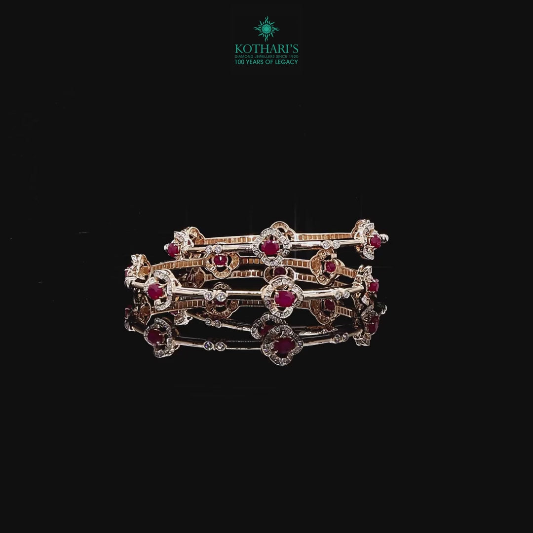 Ruby Diamond Bangles