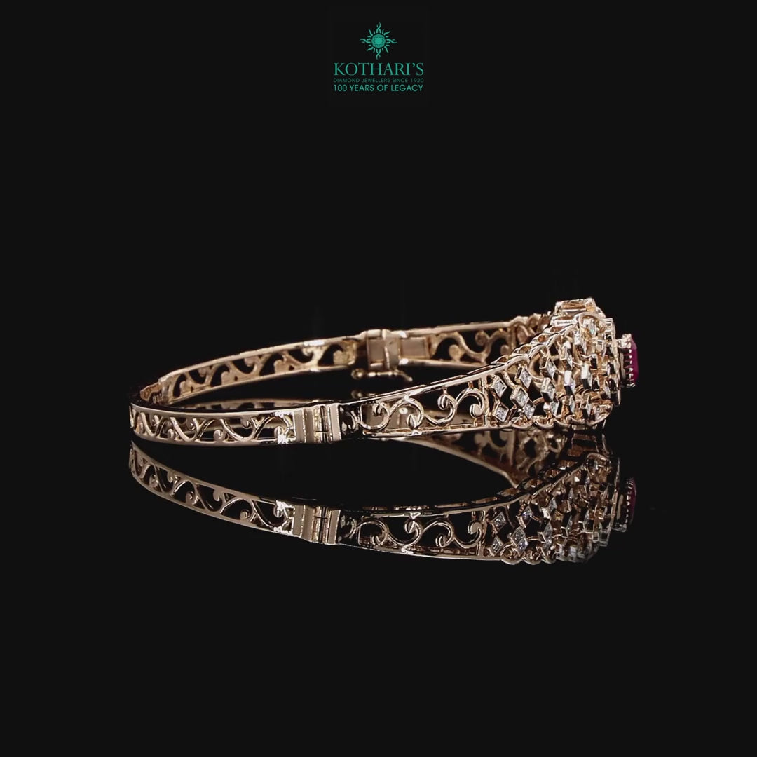 Ruby Diamond Bracelet in 18KT Rose Gold