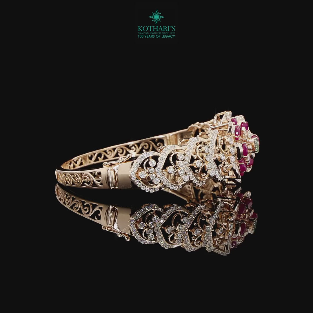 Emerald & Ruby Diamond Bracelet