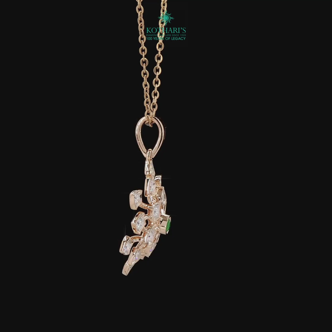 Emerald Diamond Pendant