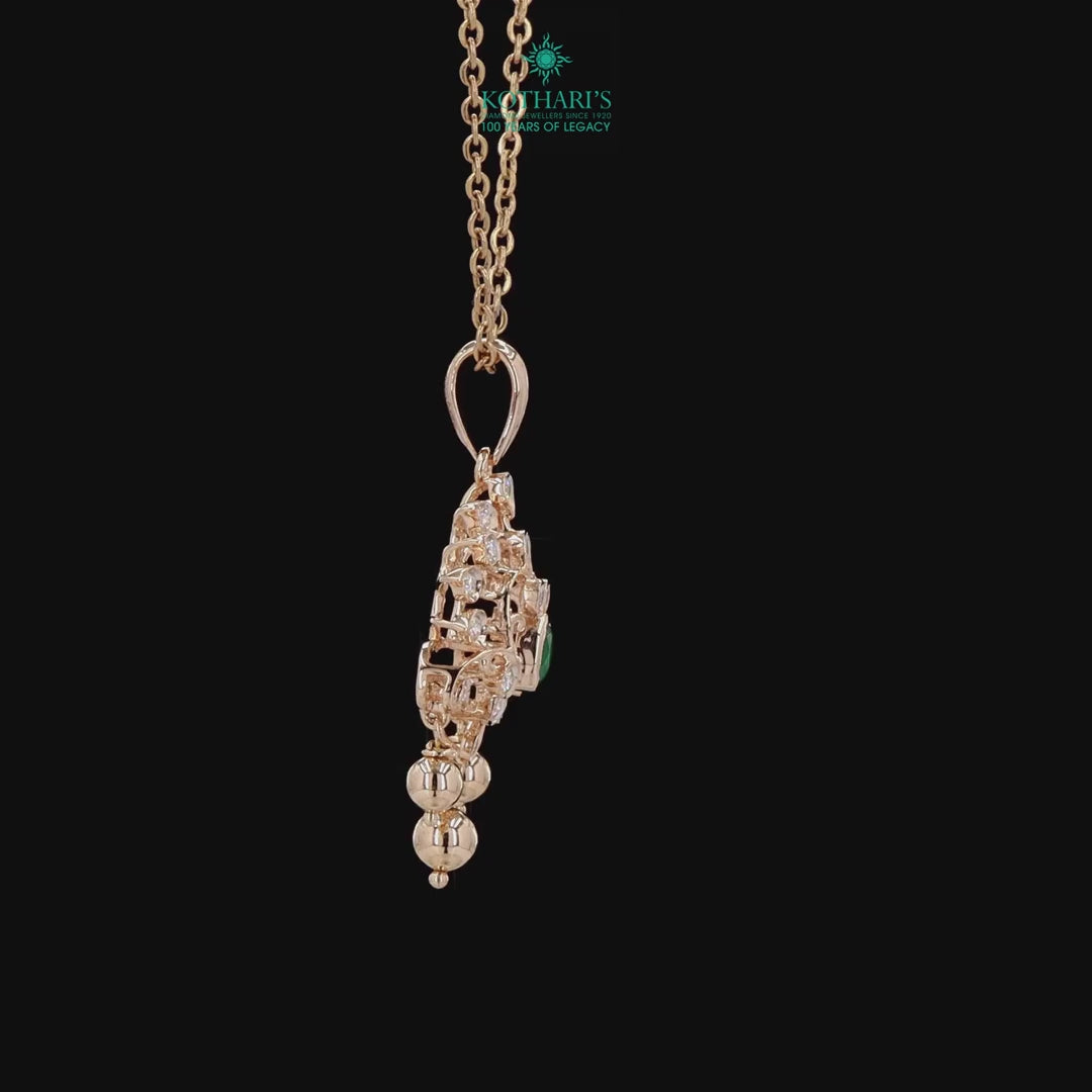 Emerald Diamond Pendant