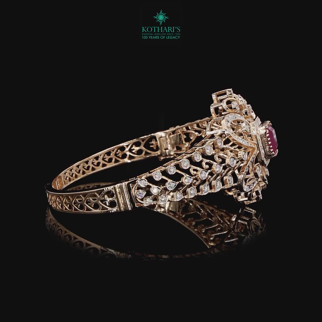 Ruby Diamond Bracelet in 18KT Rose Gold