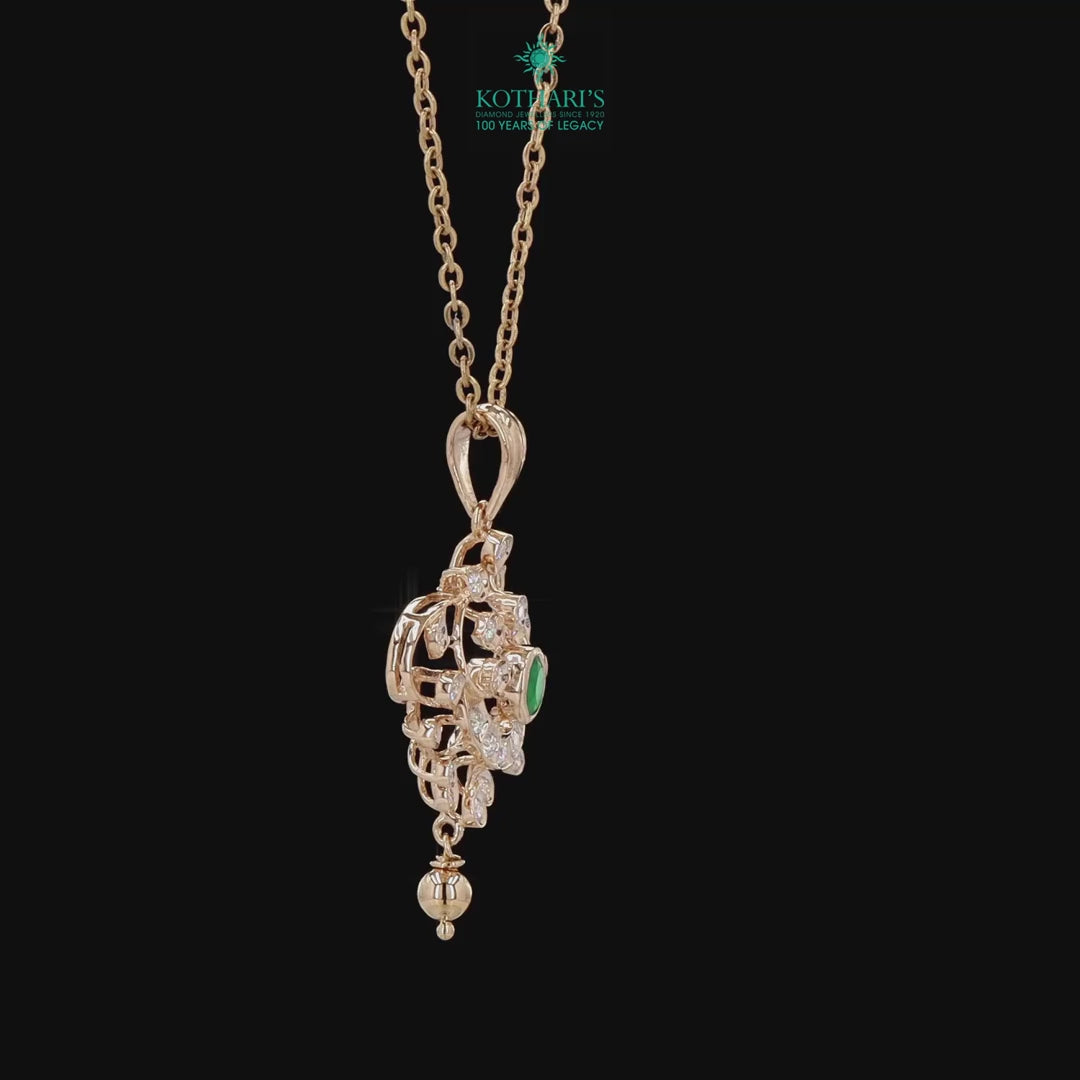 Emerald Diamond Pendant