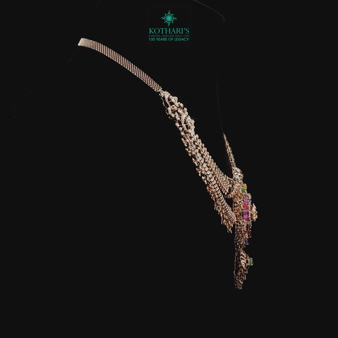 Navratna Stone & Ruby Diamond Necklace