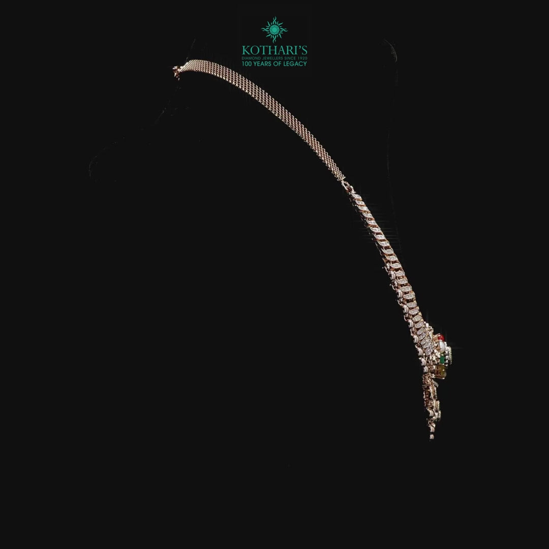 Navratna Stone & Emerald Diamond Necklace