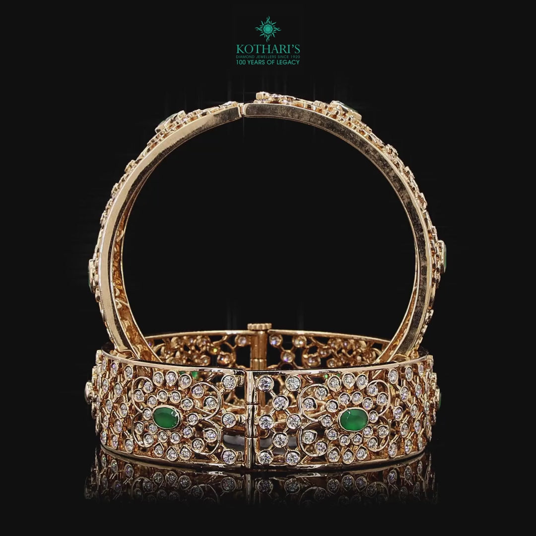 Emerald Diamond Bangles